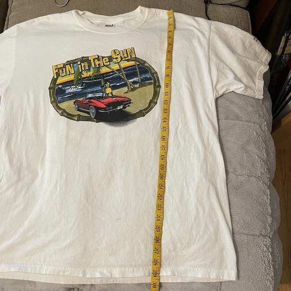 SOLD 2005 Corvette Fun Fest Mid-American 2 Sided Graphic T Shirt Sz XL White … - Picture 5 of 9